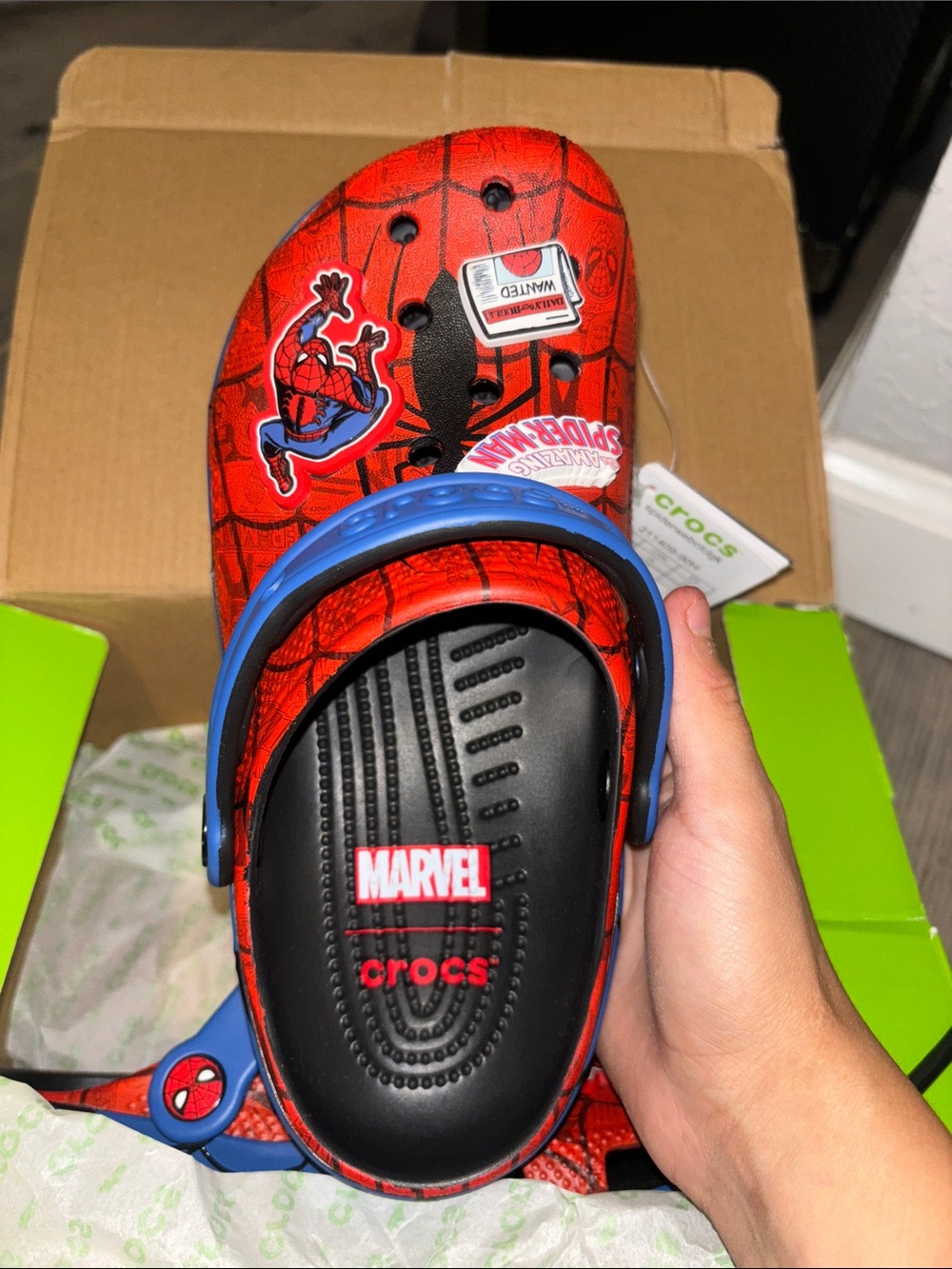CROCS Marvel Spider-Man Red and Blue Kids Clog